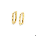 Boucles D'oreilles Bambou Argent Sterling 925 Plaqué Or 22k