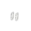 Boucles D'oreilles Bambou Argent Sterling 925 Plaqué Or 22k
